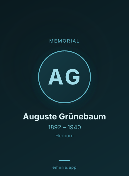 Memorial portrait of Auguste Grünebaum