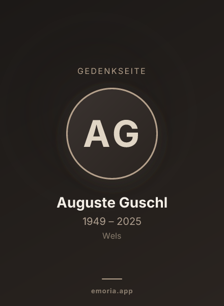 Gedenkportrait von Auguste Guschl