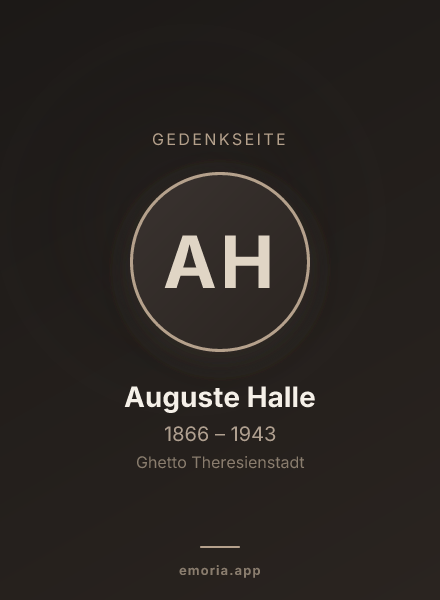 Gedenkportrait von Auguste Halle