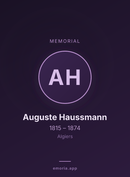 Memorial portrait of Auguste Haussmann