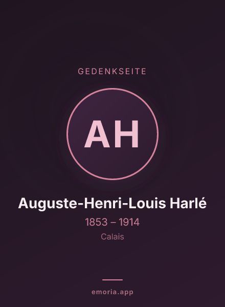 Gedenkportrait von Auguste-Henri-Louis Harlé