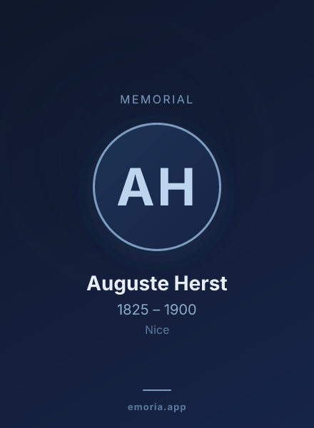 Memorial portrait of Auguste Herst