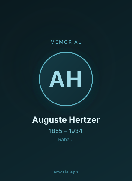 Memorial portrait of Auguste Hertzer