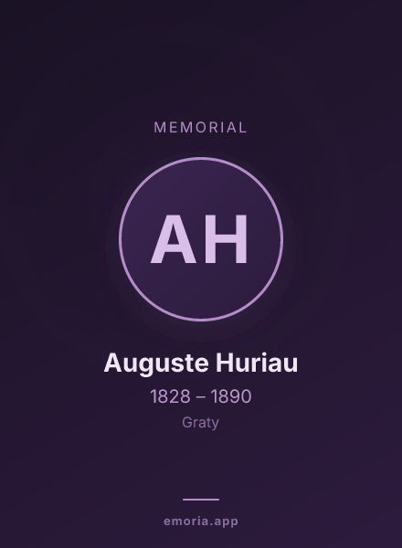 Memorial portrait of Auguste Huriau