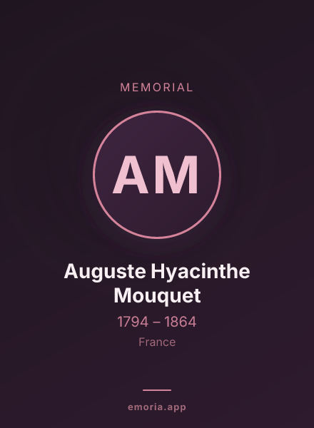 Memorial portrait of Auguste Hyacinthe Mouquet