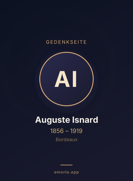 Gedenkportrait von Auguste Isnard
