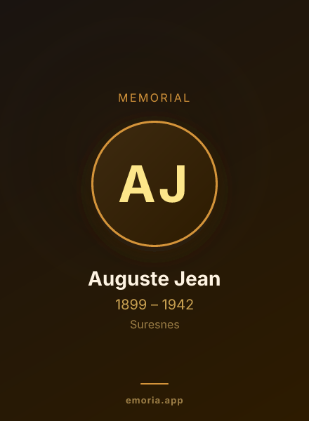 Memorial portrait of Auguste Jean