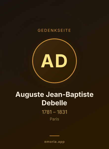 Gedenkportrait von Auguste Jean-Baptiste Debelle