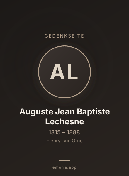 Gedenkportrait von Auguste Jean Baptiste Lechesne
