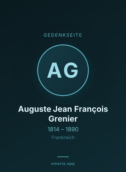 Gedenkportrait von Auguste Jean François Grenier