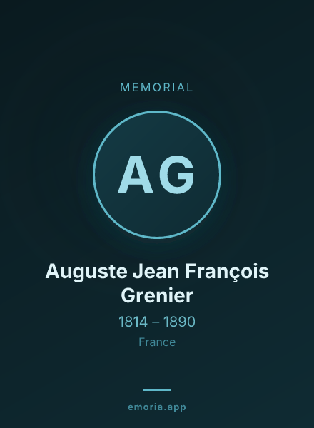 Memorial portrait of Auguste Jean François Grenier