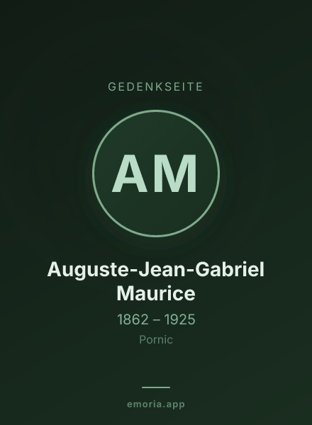Gedenkportrait von Auguste-Jean-Gabriel Maurice