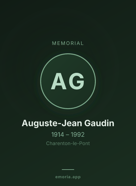 Memorial portrait of Auguste-Jean Gaudin
