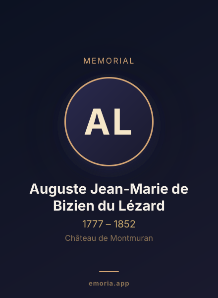 Memorial portrait of Auguste Jean-Marie de Bizien du Lézard