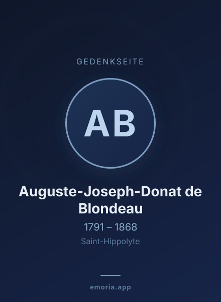 Gedenkportrait von Auguste-Joseph-Donat de Blondeau