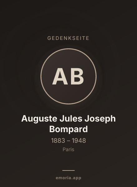 Gedenkportrait von Auguste Jules Joseph Bompard