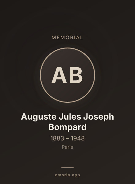 Memorial portrait of Auguste Jules Joseph Bompard