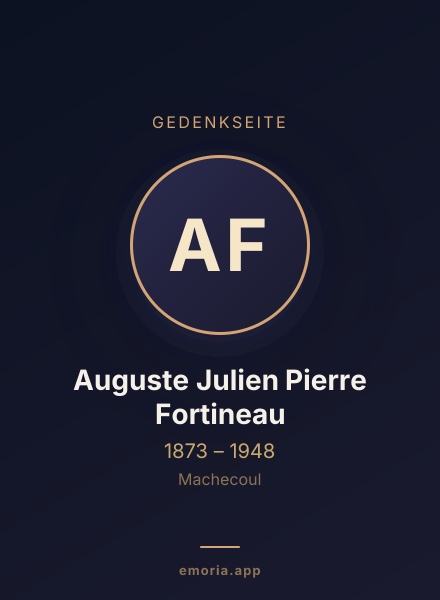 Gedenkportrait von Auguste Julien Pierre Fortineau
