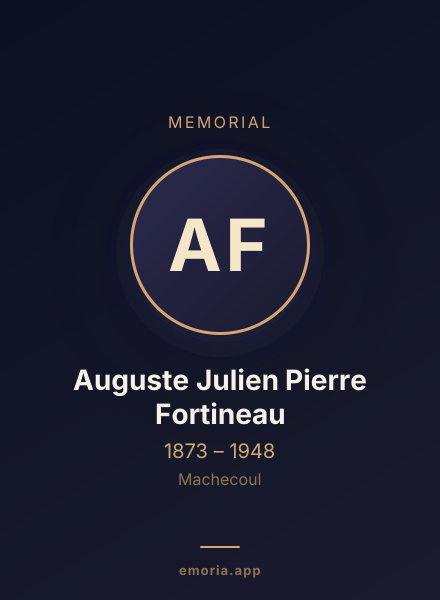 Memorial portrait of Auguste Julien Pierre Fortineau