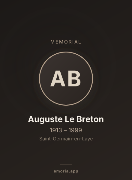 Memorial portrait of Auguste Le Breton