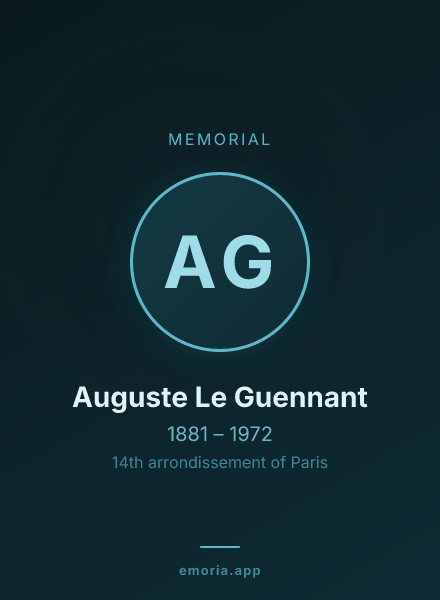 Memorial portrait of Auguste Le Guennant