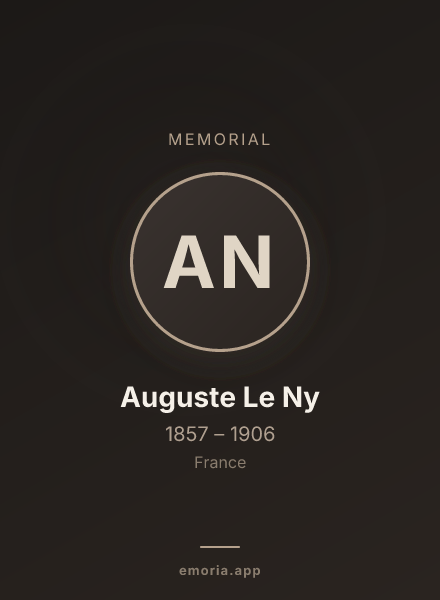 Memorial portrait of Auguste Le Ny