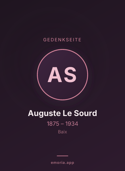 Gedenkportrait von Auguste Le Sourd