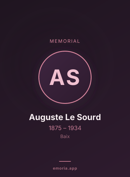 Memorial portrait of Auguste Le Sourd