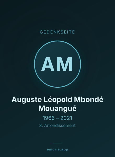 Gedenkportrait von Auguste Léopold Mbondé Mouangué