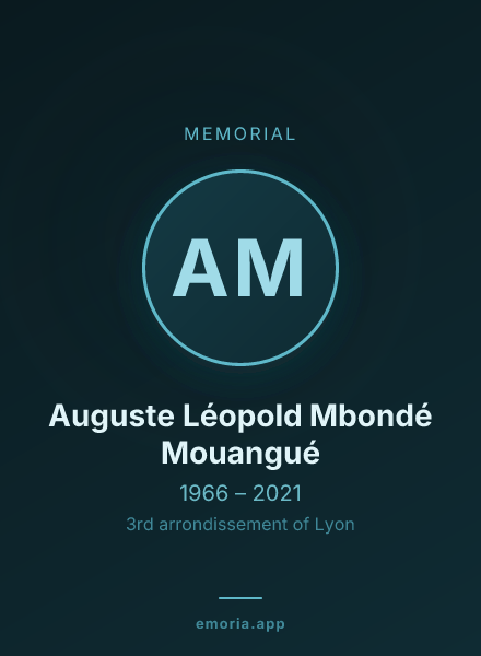 Memorial portrait of Auguste Léopold Mbondé Mouangué