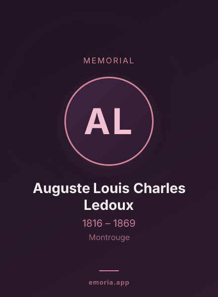 Memorial portrait of Auguste Louis Charles Ledoux