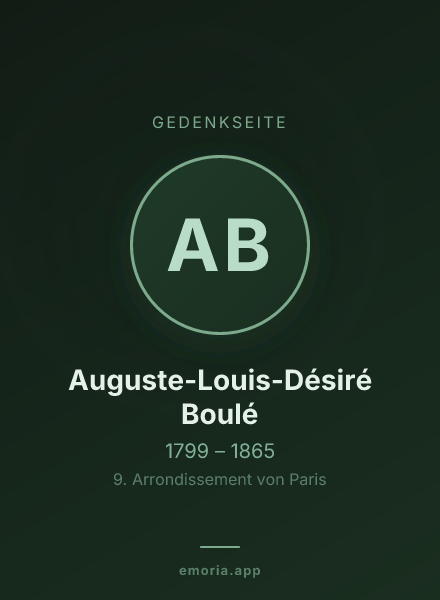 Gedenkportrait von Auguste-Louis-Désiré Boulé