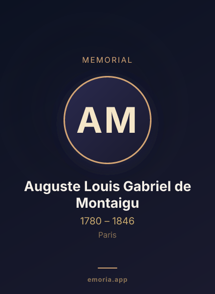 Memorial portrait of Auguste Louis Gabriel de Montaigu