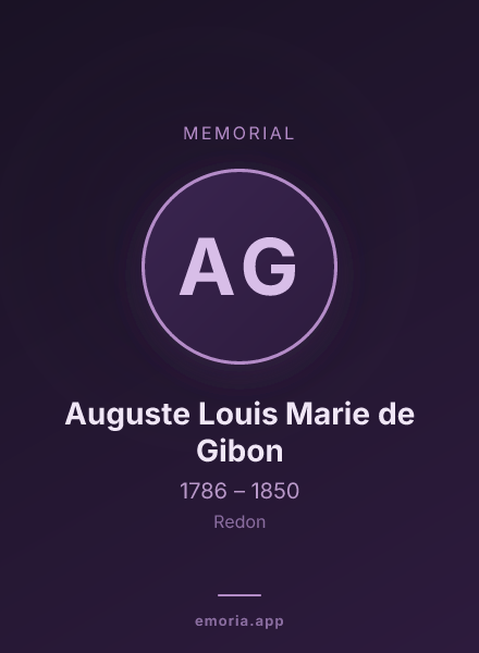 Memorial portrait of Auguste Louis Marie de Gibon
