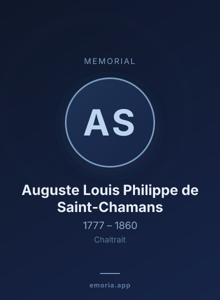 Memorial portrait of Auguste Louis Philippe de Saint-Chamans