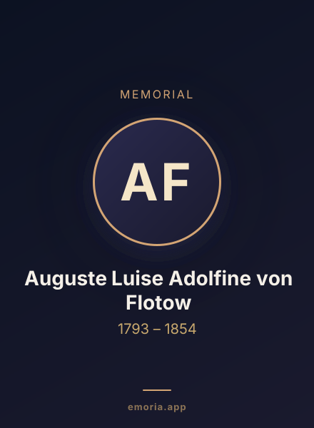 Memorial portrait of Auguste Luise Adolfine von Flotow