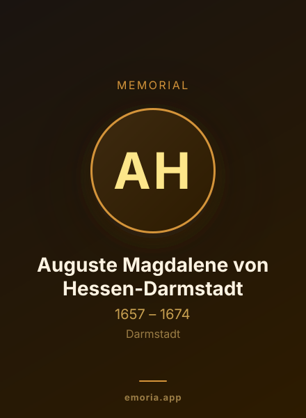 Memorial portrait of Auguste Magdalene von Hessen-Darmstadt