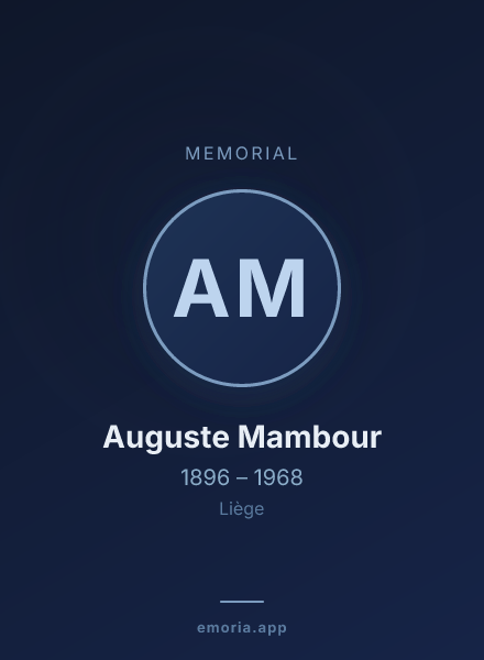 Memorial portrait of Auguste Mambour