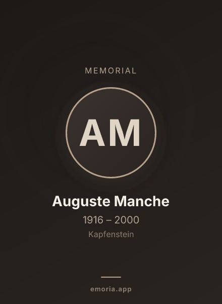 Memorial portrait of Auguste Manche