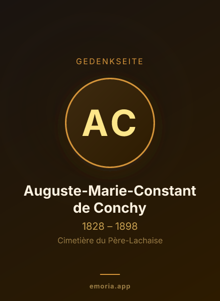 Gedenkportrait von Auguste-Marie-Constant de Conchy