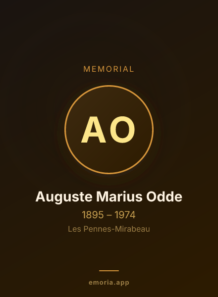 Memorial portrait of Auguste Marius Odde