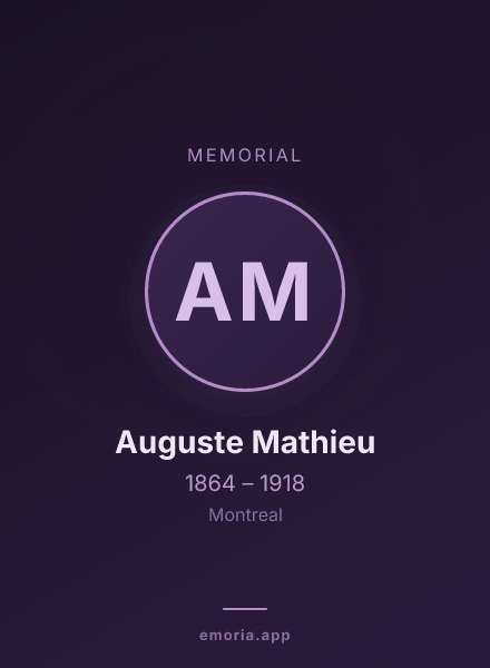 Memorial portrait of Auguste Mathieu