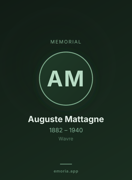 Memorial portrait of Auguste Mattagne