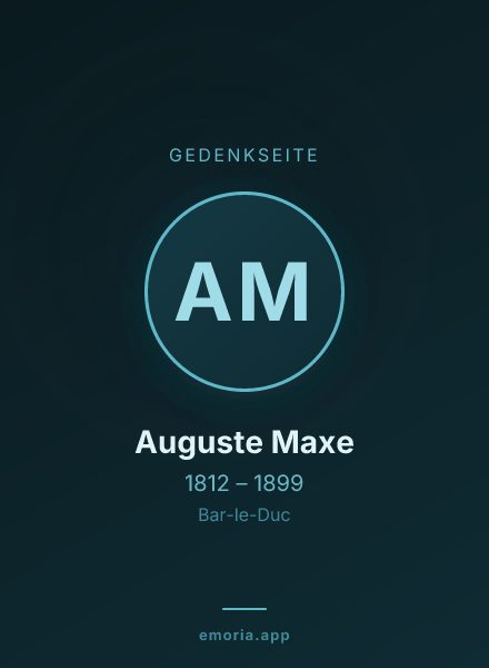 Gedenkportrait von Auguste Maxe