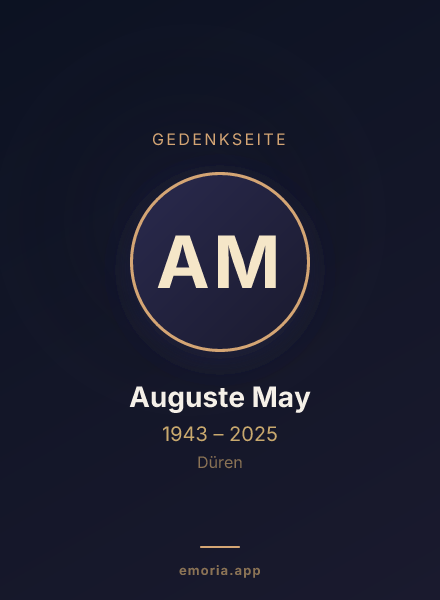 Gedenkportrait von Auguste May