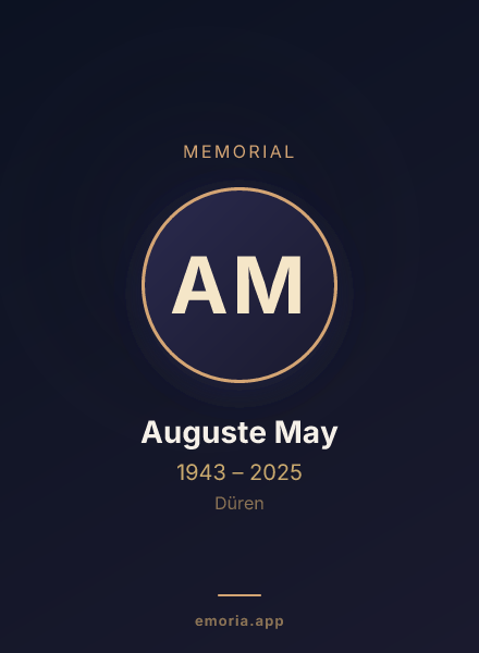 Memorial portrait of Auguste May