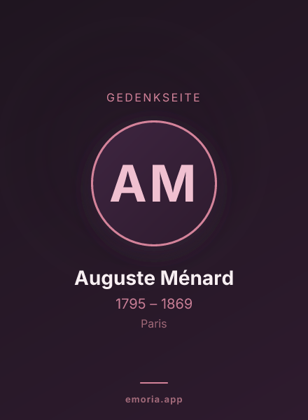 Gedenkportrait von Auguste Ménard