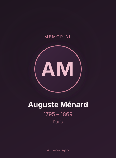 Memorial portrait of Auguste Ménard