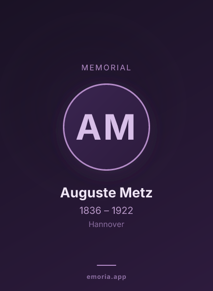 Memorial portrait of Auguste Metz