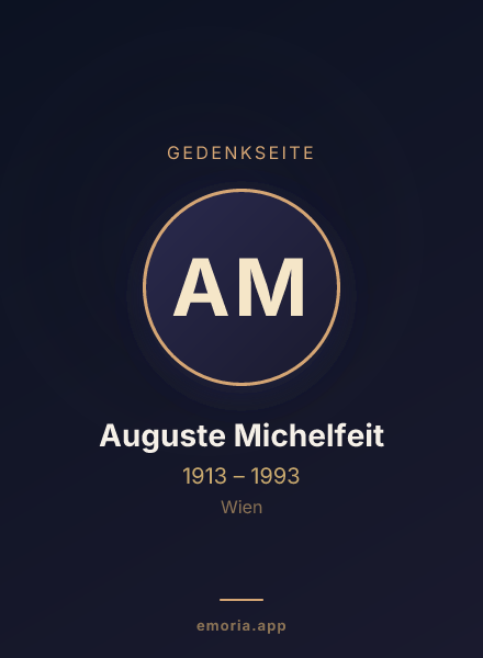 Gedenkportrait von Auguste Michelfeit